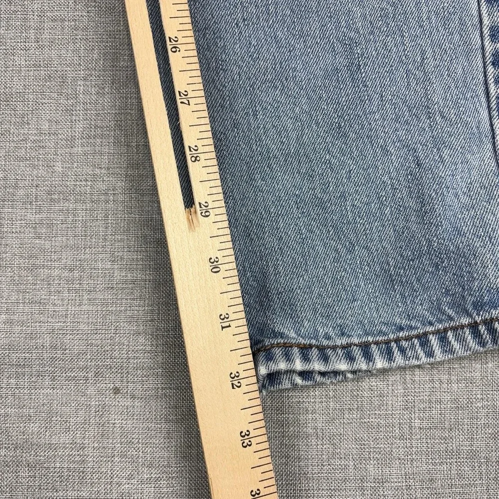 Levi's 505 Jeans Mens 32x32 Light Wash Distressed Regular Straight Denim Y2K